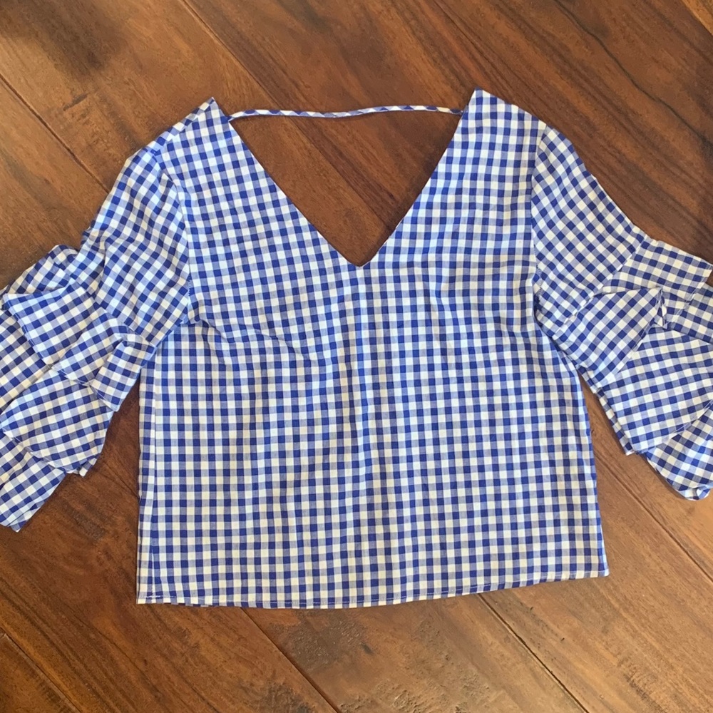 Goodnight Macaroon gingham top